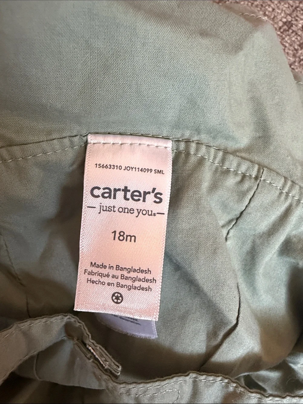 Carter's Light Green Sun Hat